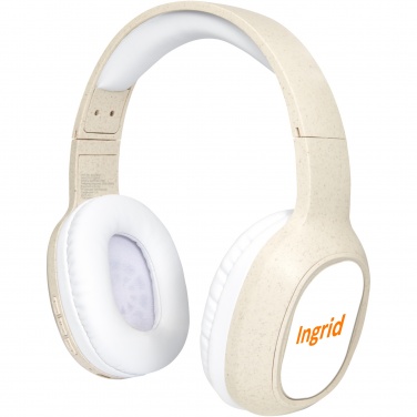 Logo trade corporate gifts picture of: Riff wheat straw Bluetooth® headphones with microphone