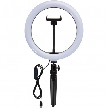 Logo trade promotional giveaway photo of: Studio ring light for selfies and vlogging with phone holder and tripod