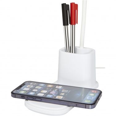 Logotrade advertising products photo of: Bright desk lamp and organizer with wireless charger