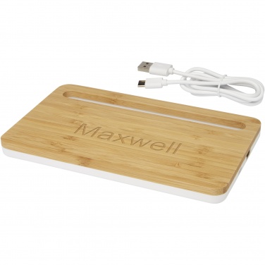 Logo trade business gift photo of: Medake 10W bamboo wireless charger