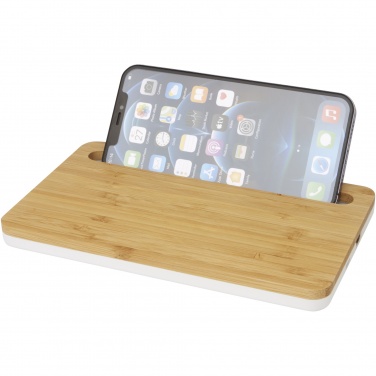 Logo trade promotional gifts picture of: Medake 10W bamboo wireless charger