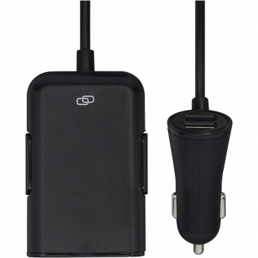 Logo trade promotional product photo of: Pilot dual car charger with QC 3.0 dual back seat extended charger