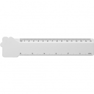 Logo trade corporate gift photo of: Tait 15 cm house-shaped recycled plastic ruler