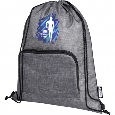 Logo trade promotional gift photo of: Ash recycled foldable drawstring bag 7L