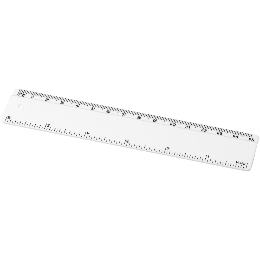 Logo trade promotional gifts image of: Refari 15 cm recycled plastic ruler