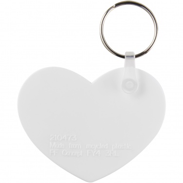 Logotrade promotional gifts photo of: Tait heart-shaped recycled keychain