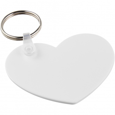 Logo trade advertising products image of: Tait heart-shaped recycled keychain