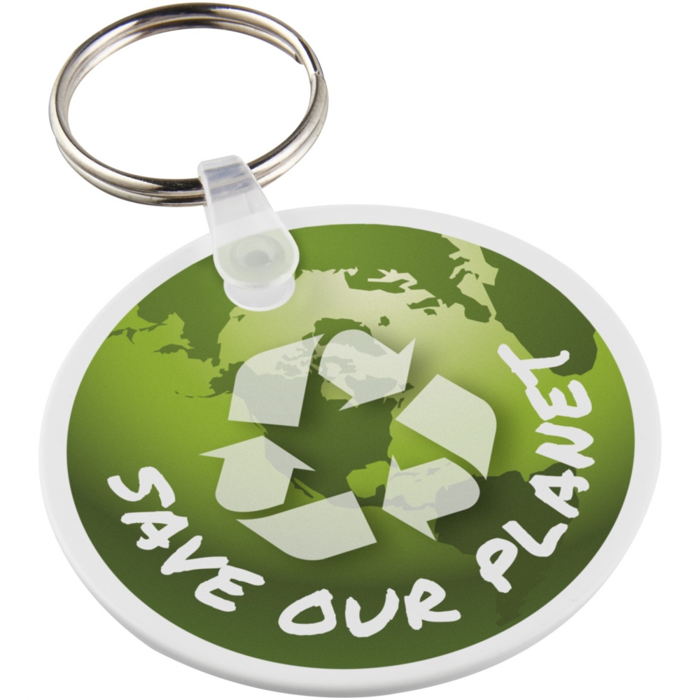 Logotrade promotional merchandise image of: Tait circle-shaped recycled keychain