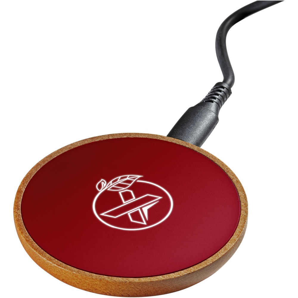 Logo trade promotional giveaways image of: SCX.design W13 10W wooden wireless charging station