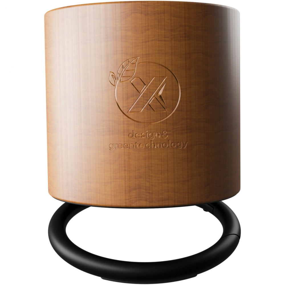 Logo trade corporate gift photo of: SCX.design S27 3W wooden ring speaker