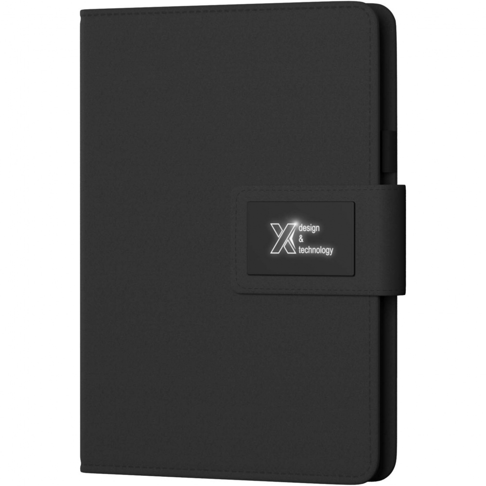 Logotrade business gift image of: SCX.design O16 A5 light-up notebook power bank