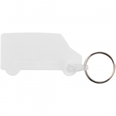 Logo trade promotional giveaways picture of: Tait van-shaped recycled keychain