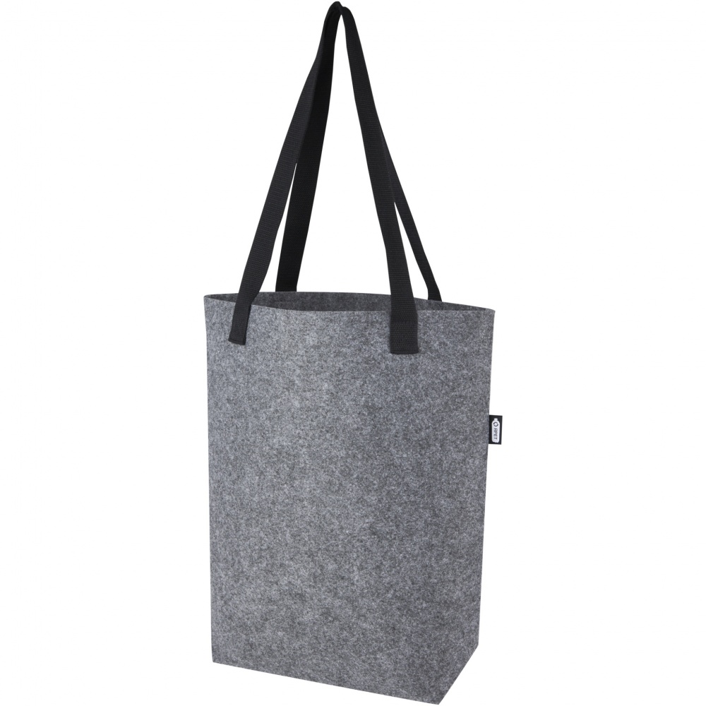 Logo trade promotional giveaway photo of: Felta GRS recycled felt tote bag with wide bottom 12L