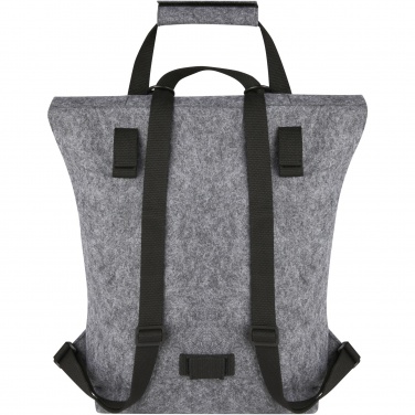 Logo trade corporate gifts picture of: Felta GRS recycled felt roll-top bike bag 13L