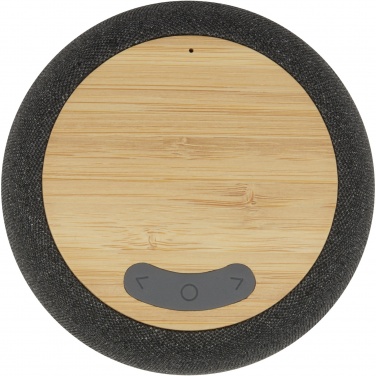 Logotrade promotional item image of: Ecofiber bamboo/RPET Bluetooth® speaker and wireless charging pad