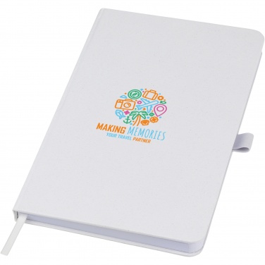 Logo trade business gift photo of: Fabianna crush paper hard cover notebook