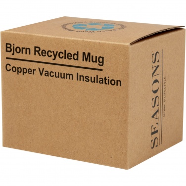 Logo trade promotional merchandise picture of: Bjorn 360 ml RCS certified recycled stainless steel mug with copper vacuum insulation