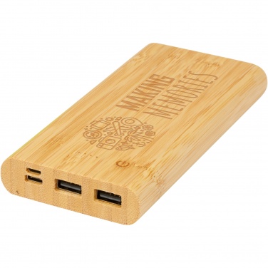 Logo trade promotional gift photo of: Tulda 10.000 mAh bamboo power bank