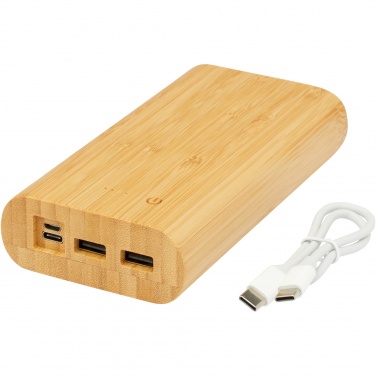 Logo trade promotional gifts picture of: Tulda 20.000 mAh bamboo power bank