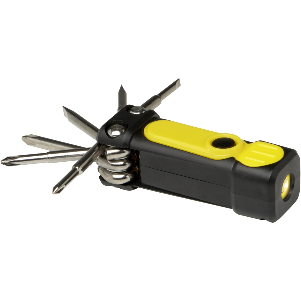 Logo trade corporate gift photo of: Octo 8-in-1 RCS recycled plastic screwdriver set with torch