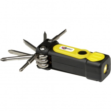 Logo trade promotional giveaway photo of: Octo 8-in-1 RCS recycled plastic screwdriver set with torch