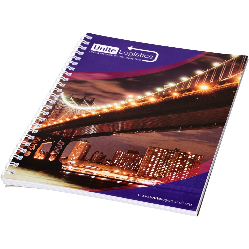Logo trade promotional gifts picture of: Desk-Mate® A4 spiral notebook with printed back cover