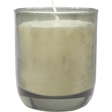 Logo trade promotional product photo of: Wellmark Discovery 200 ml hand soap dispenser and 150 g scented candle set - dark amber fragrance