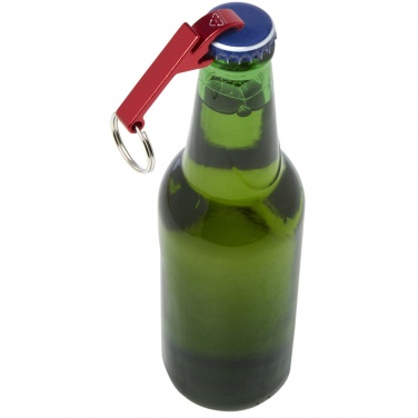 Logotrade business gift image of: Tao RCS recycled aluminium bottle and can opener with keychain 