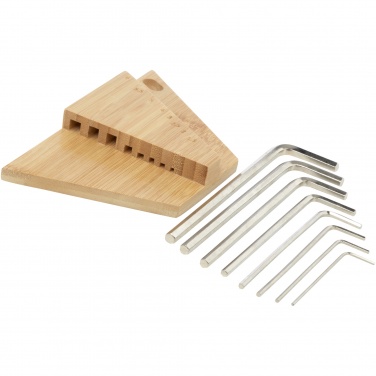 Logotrade advertising products photo of: Allen bamboo hex key tool set
