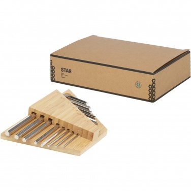 Logotrade promotional item image of: Allen bamboo hex key tool set