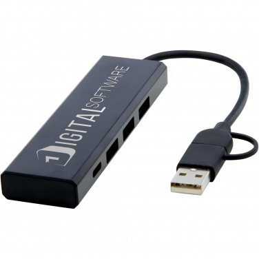 Logotrade corporate gift picture of: Rise RCS recycled aluminium USB 2.0 hub