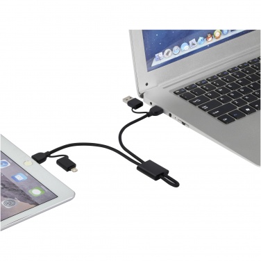 Logotrade promotional gift image of: Connect 6-in-1 RCS recycled aluminium 45W quick charge & data transfer cable