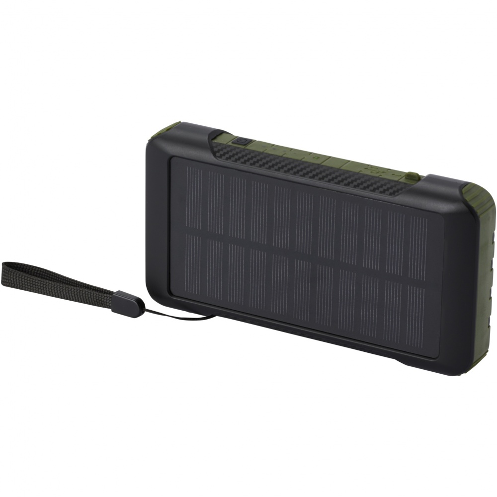 Logotrade corporate gift image of: Soldy 10.000 mAh RCS recycled plastic solar dynamo power bank 