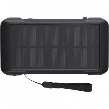 Logo trade promotional items image of: Soldy 10.000 mAh RCS recycled plastic solar dynamo power bank 