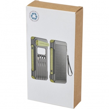 Logo trade promotional product photo of: Soldy 10.000 mAh RCS recycled plastic solar dynamo power bank 