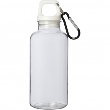 Logo trade promotional items image of: Oregon 400 ml RCS certified recycled plastic water bottle with carabiner