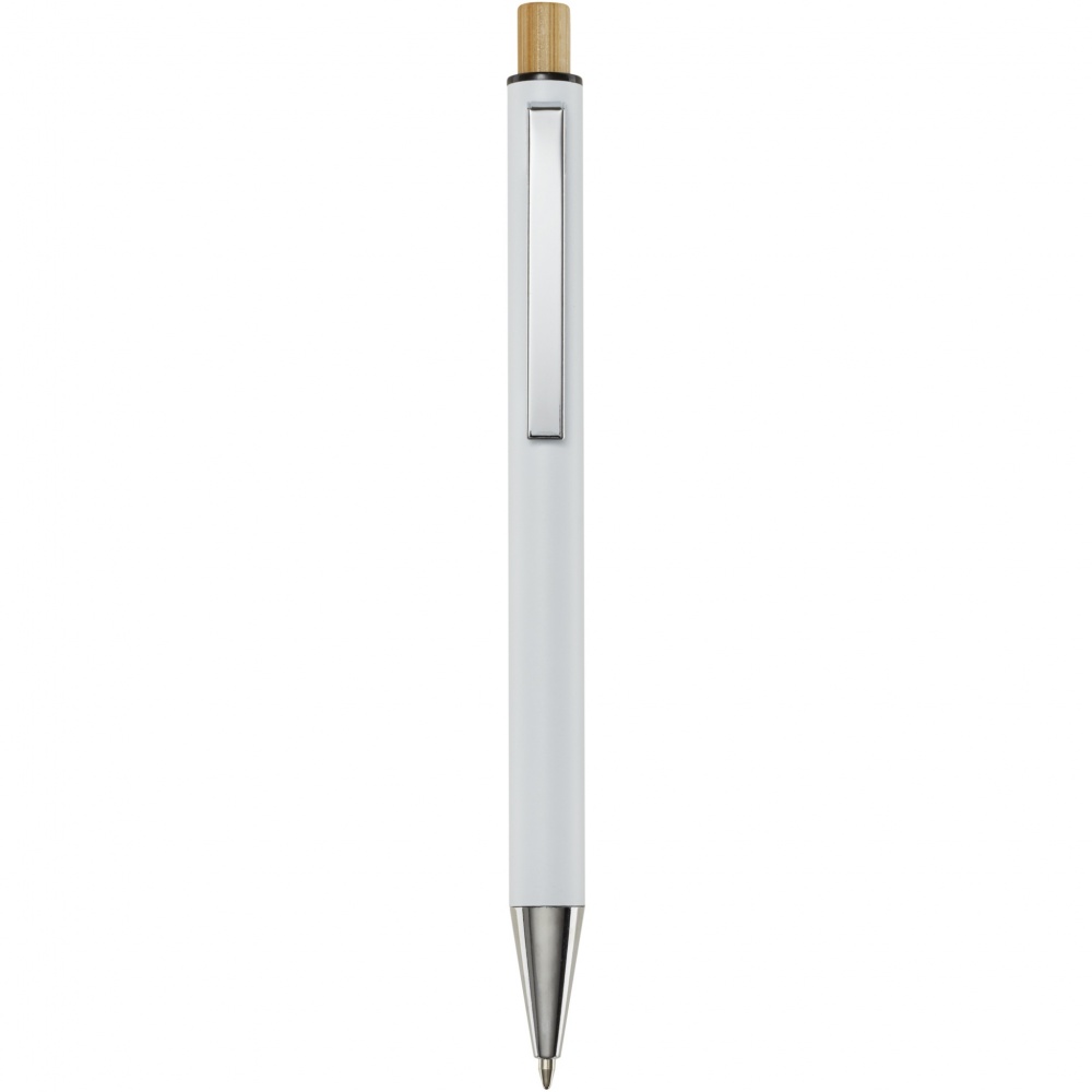 Logo trade corporate gift photo of: Cyrus recycled aluminium ballpoint pen (blue ink)