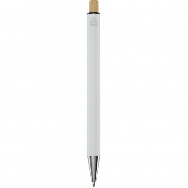 Logo trade business gifts image of: Cyrus recycled aluminium ballpoint pen (blue ink)