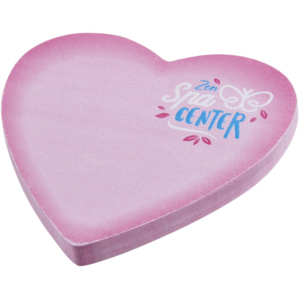 Logotrade promotional gift image of: Sticky-Mate® heart-shaped recycled sticky notes