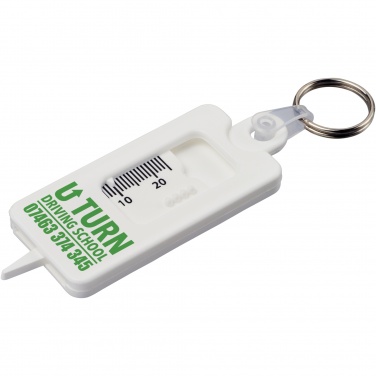 Logo trade promotional items picture of: Kym recycled tyre tread check keychain