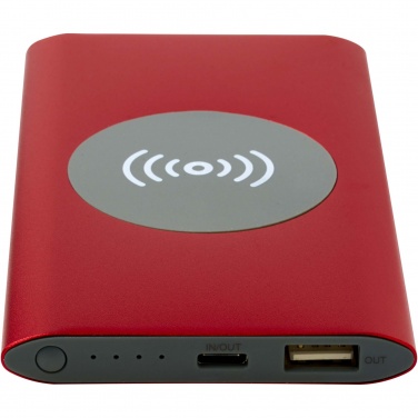 Logo trade promotional items picture of: Juice 4000 mAh Type-C recycled aluminium wireless power bank 