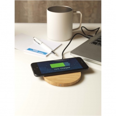 Logotrade advertising products photo of: Essence 15W bamboo wireless charging pad
