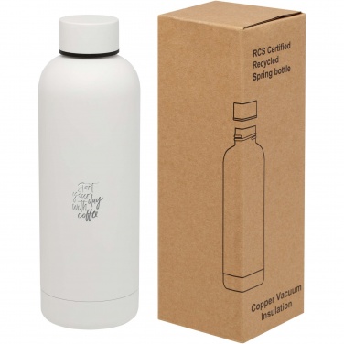 Logotrade corporate gift image of: Spring 500 ml RCS certified recycled stainless steel copper vacuum insulated bottle