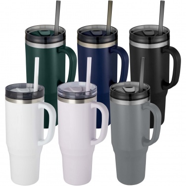 Logo trade promotional merchandise picture of: Melbourne 1200 ml RCS certified insulated tumbler with straw