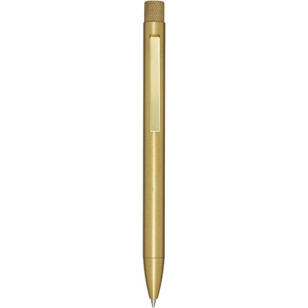 Logo trade advertising products picture of: Beatriz recycled brass ballpoint pen