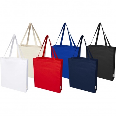 Logotrade promotional gift picture of: Madras 140 g/m² GRS recycled cotton gusset tote bag