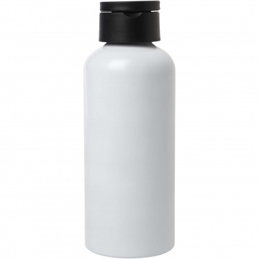 Logo trade advertising product photo of: Trinity 600 ml RCS certified recycled aluminium water bottle with RPET lid