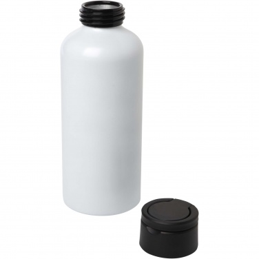 Logo trade promotional products image of: Trinity 600 ml RCS certified recycled aluminium water bottle with RPET lid