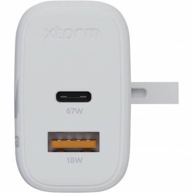 Logo trade corporate gifts image of: Xtorm XEC067G GaN² Ultra 67W wall charger - UK plug
