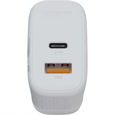 Logo trade promotional merchandise image of: Xtorm XEC067G GaN² Ultra 67W wall charger - UK plug